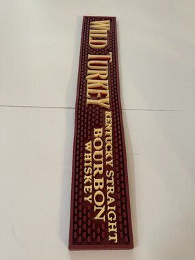 Wild Turkey Bourbon Bar Mat Man Cave Decor Father's Day Gift